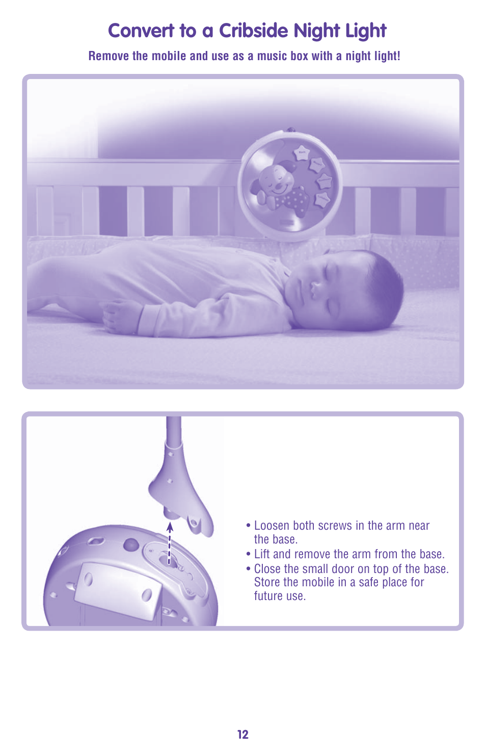 Convert to a cribside night light | Fisher-Price L7334 User Manual | Page 12 / 12