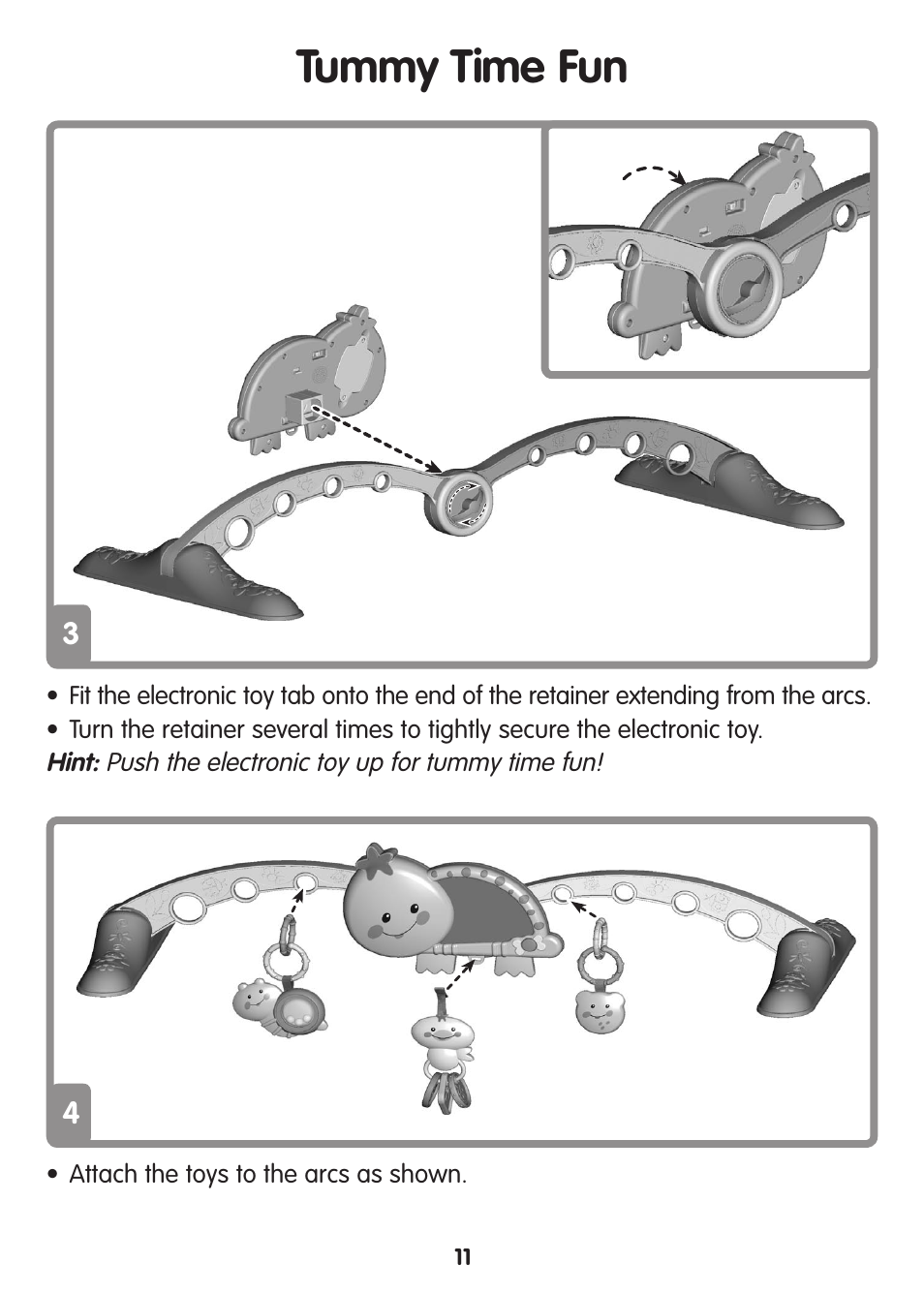 Tummy time fun | Fisher-Price TUMMY TIME M3185 User Manual | Page 11 / 12