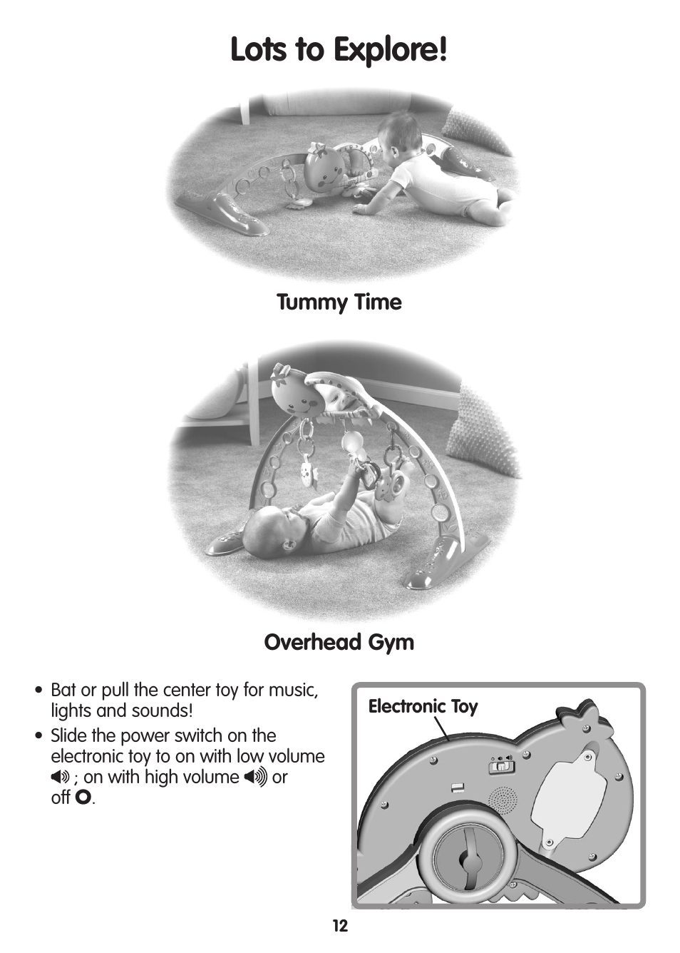 Lots to explore | Fisher-Price TUMMY TIME M3185 User Manual | Page 12 / 12