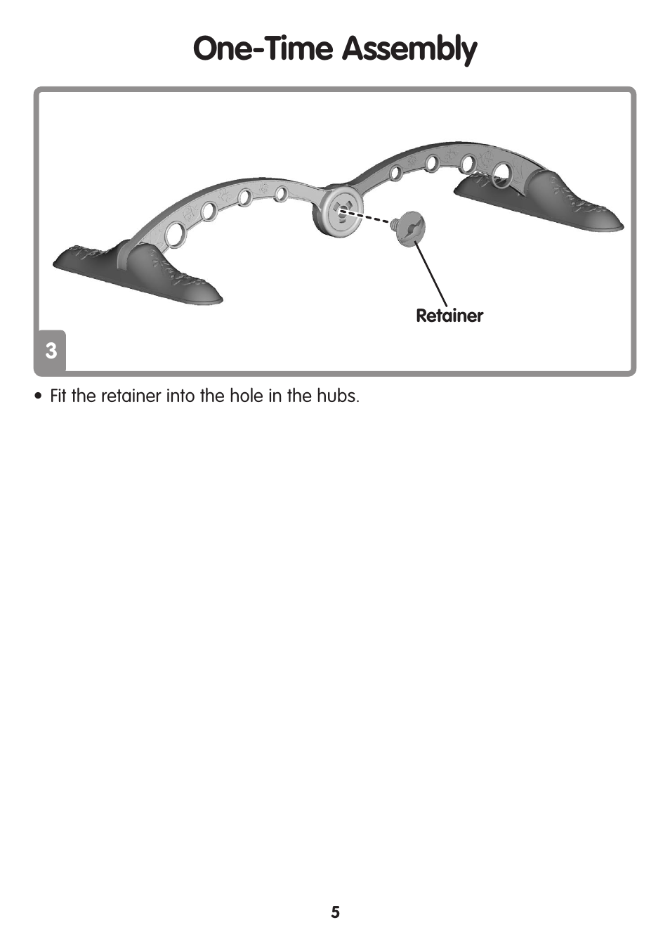 One-time assembly | Fisher-Price TUMMY TIME M3185 User Manual | Page 5 / 12