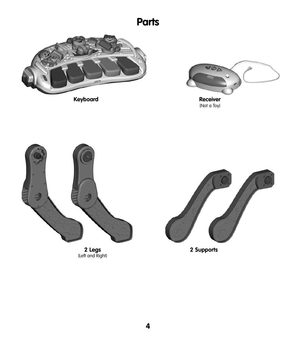 Parts | Fisher-Price T5124 User Manual | Page 4 / 16