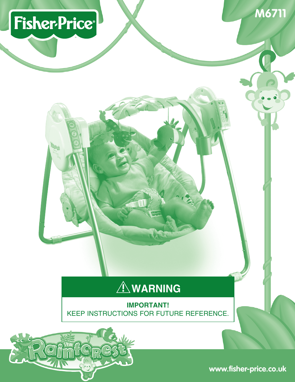 Fisher-Price RAINFOREST M6711 User Manual | 8 pages