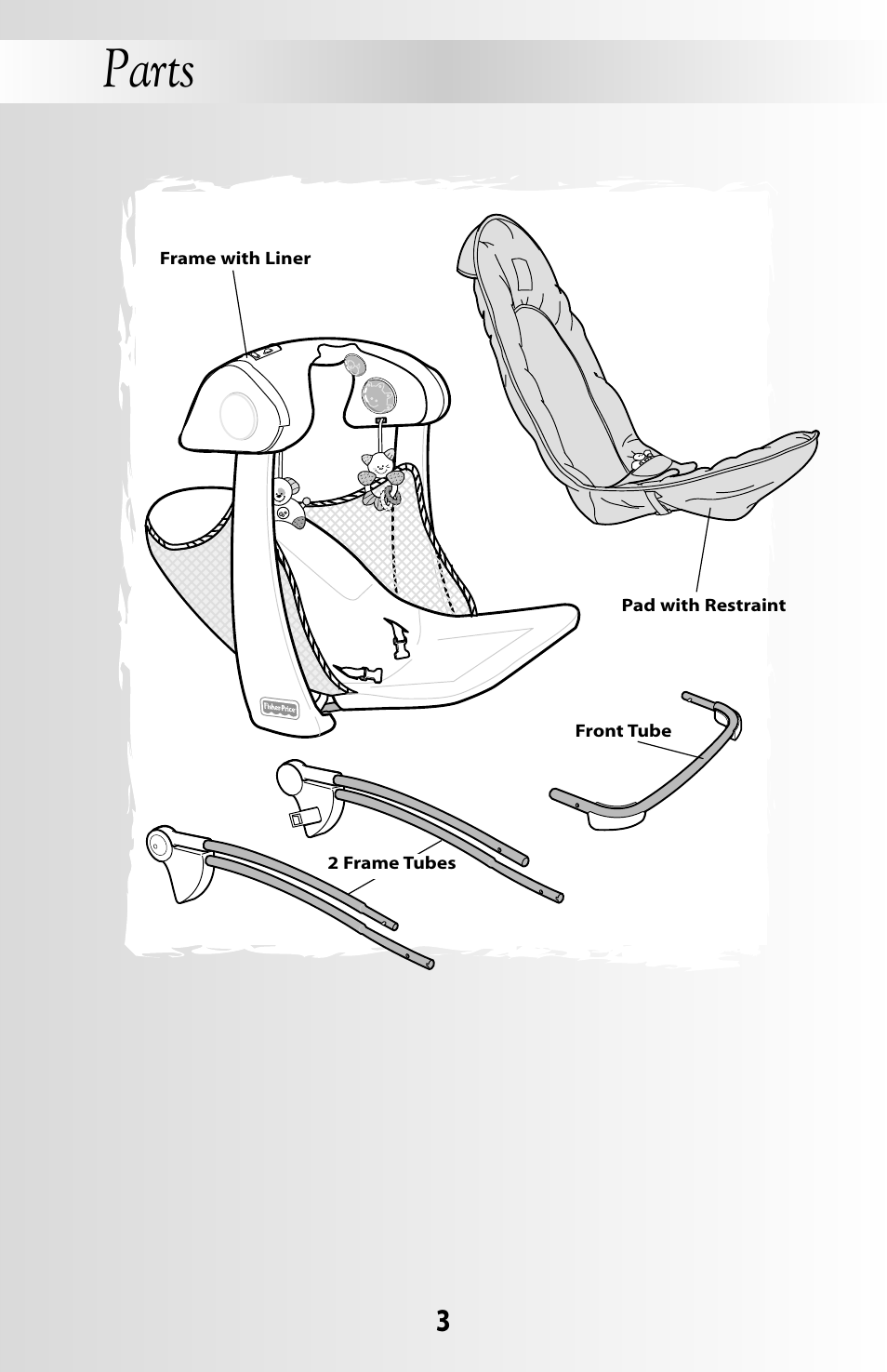 Parts | Fisher-Price DELUXE TAKE-ALONG 79618 User Manual | Page 3 / 20