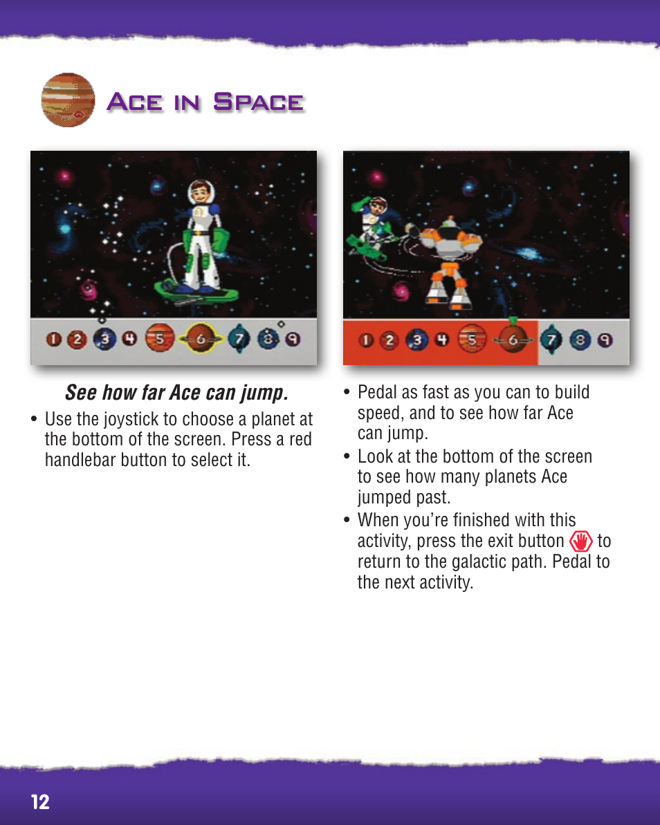 Ace in space | Fisher-Price SMART CYCLE EXTREME P8895 User Manual | Page 12 / 20