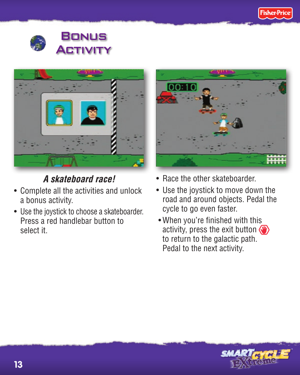 Bonus activity | Fisher-Price SMART CYCLE EXTREME P8895 User Manual | Page 13 / 20