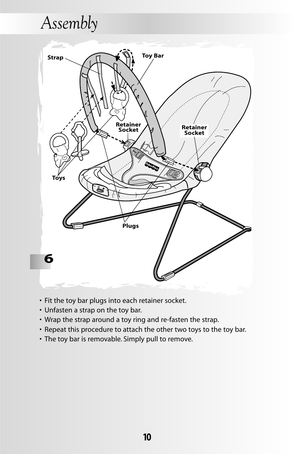 Assembly | Fisher-Price COVER'N PLAY 79619 User Manual | Page 10 / 16