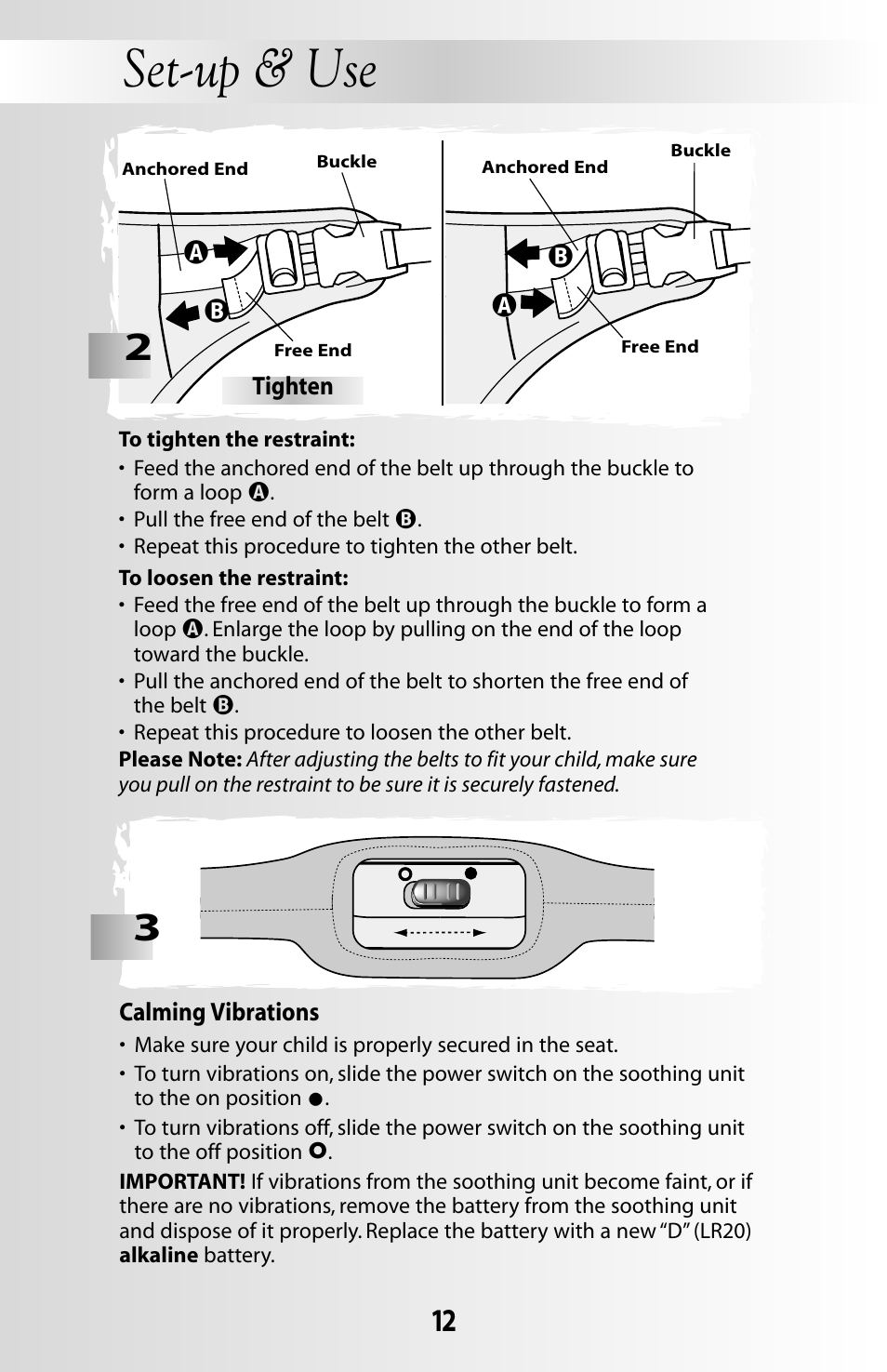 Set-up & use | Fisher-Price COVER'N PLAY 79619 User Manual | Page 12 / 16