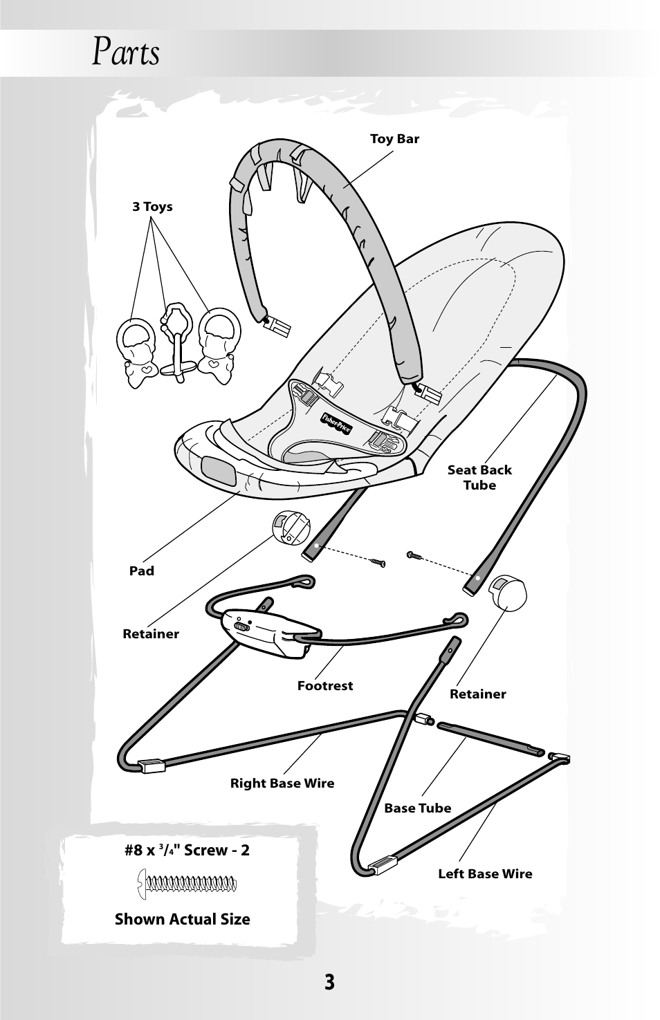 Parts | Fisher-Price COVER'N PLAY 79619 User Manual | Page 3 / 16