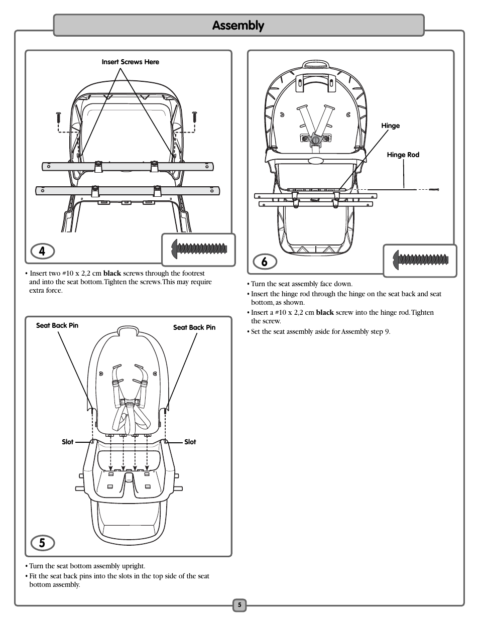 Assembly 4 | Fisher-Price L0542 User Manual | Page 5 / 16