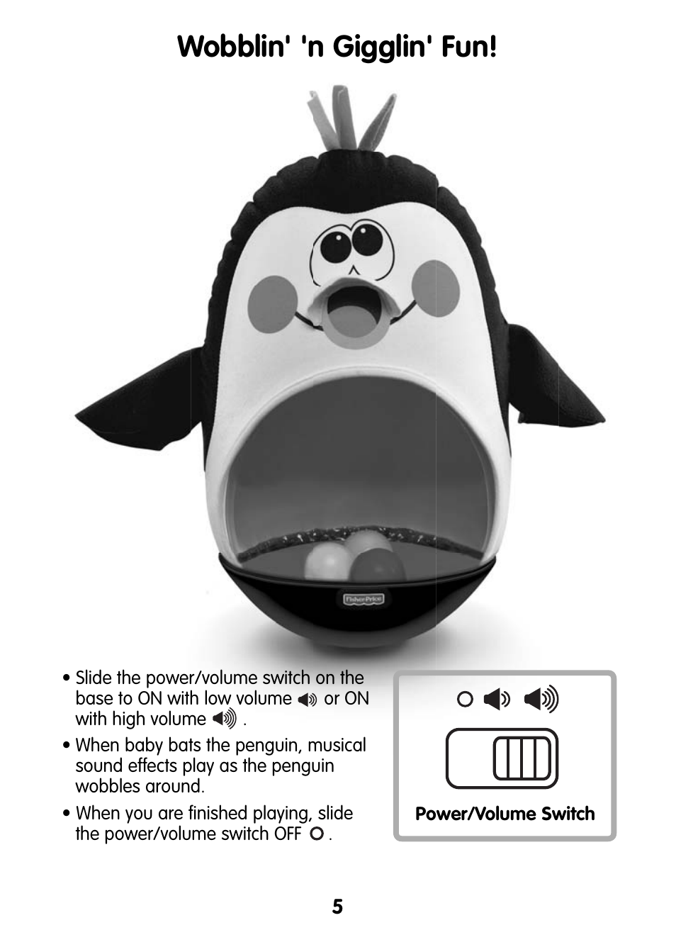 Wobblin' 'n gigglin' fun | Fisher-Price M4046 User Manual | Page 5 / 6