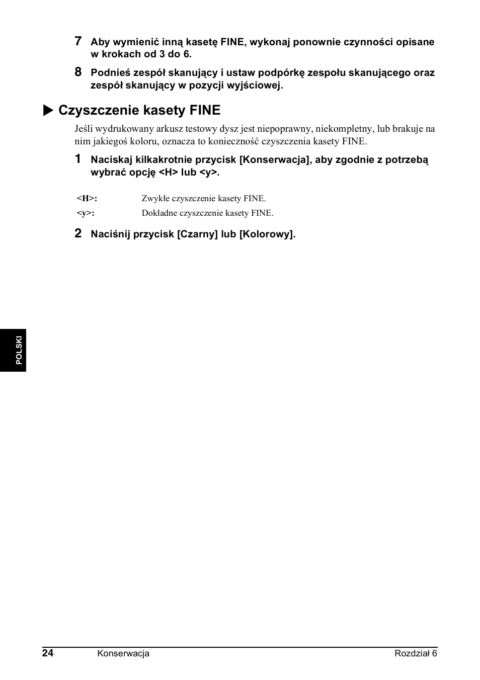 X czyszczenie kasety fine | Canon Pixma MP 190 User Manual | Page 222 / 396