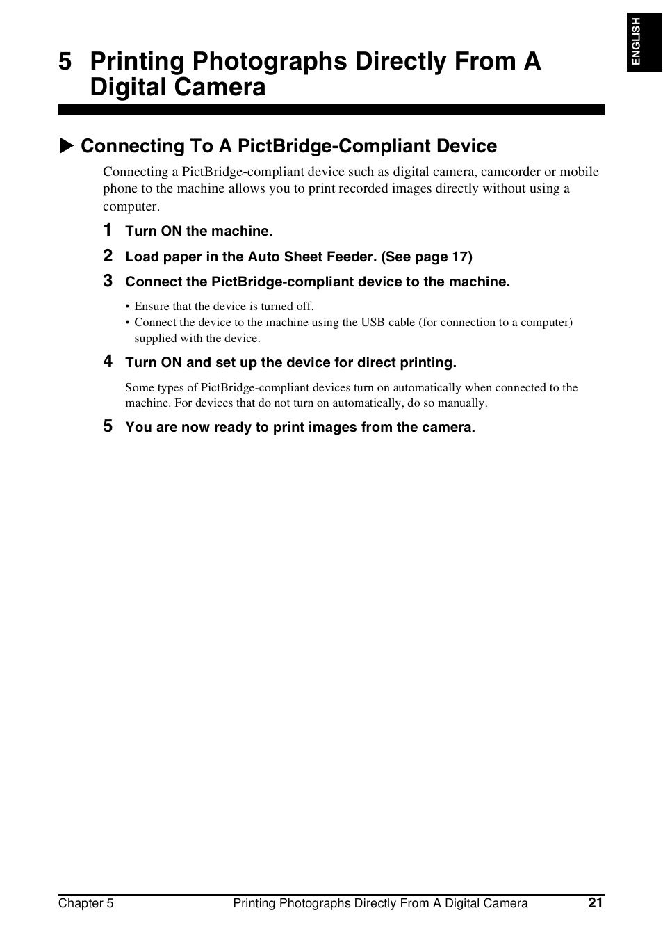 X connecting to a pictbridge-compliant device | Canon Pixma MP 190 User Manual | Page 23 / 396