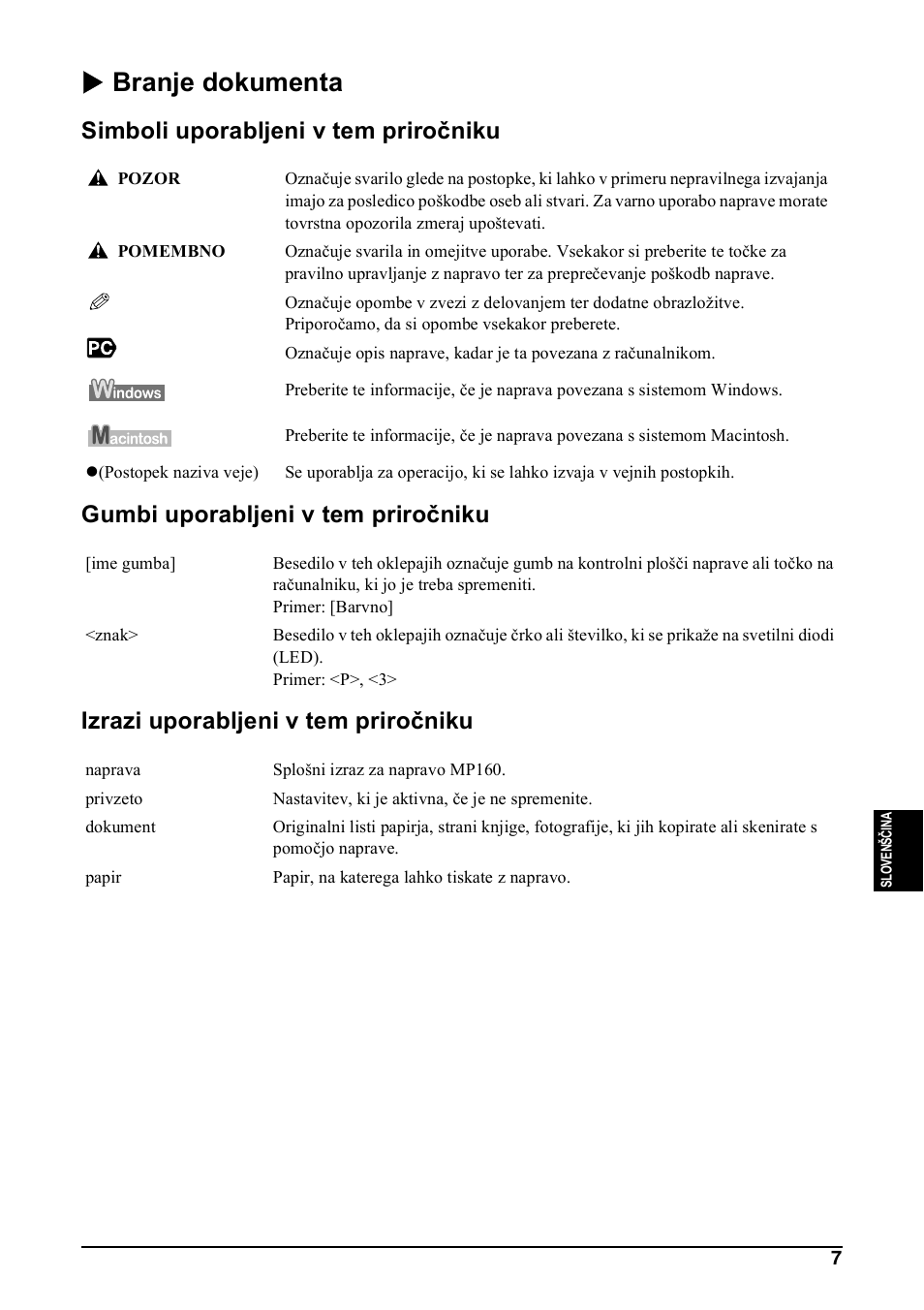 X branje dokumenta | Canon Pixma MP 190 User Manual | Page 261 / 396
