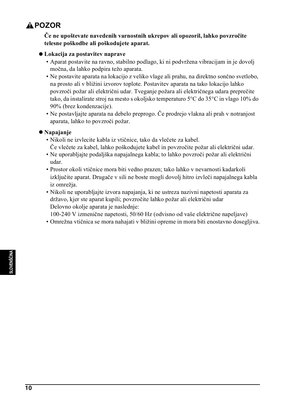 Pozor | Canon Pixma MP 190 User Manual | Page 264 / 396