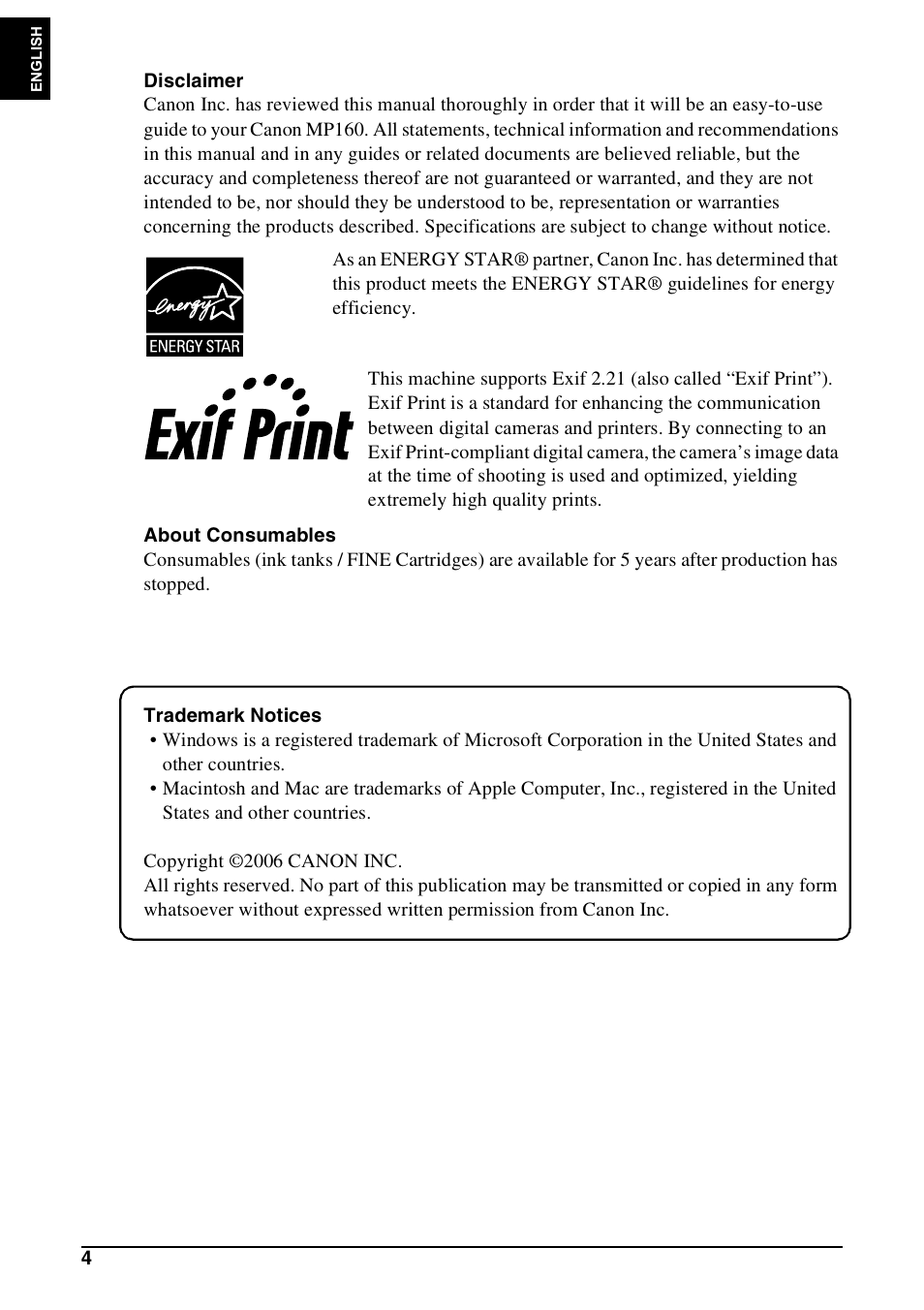 Canon Pixma MP 190 User Manual | Page 6 / 396