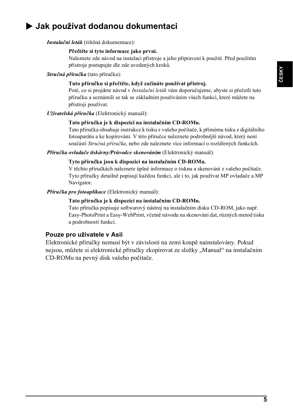 X jak používat dodanou dokumentaci | Canon Pixma MP 190 User Manual | Page 63 / 396