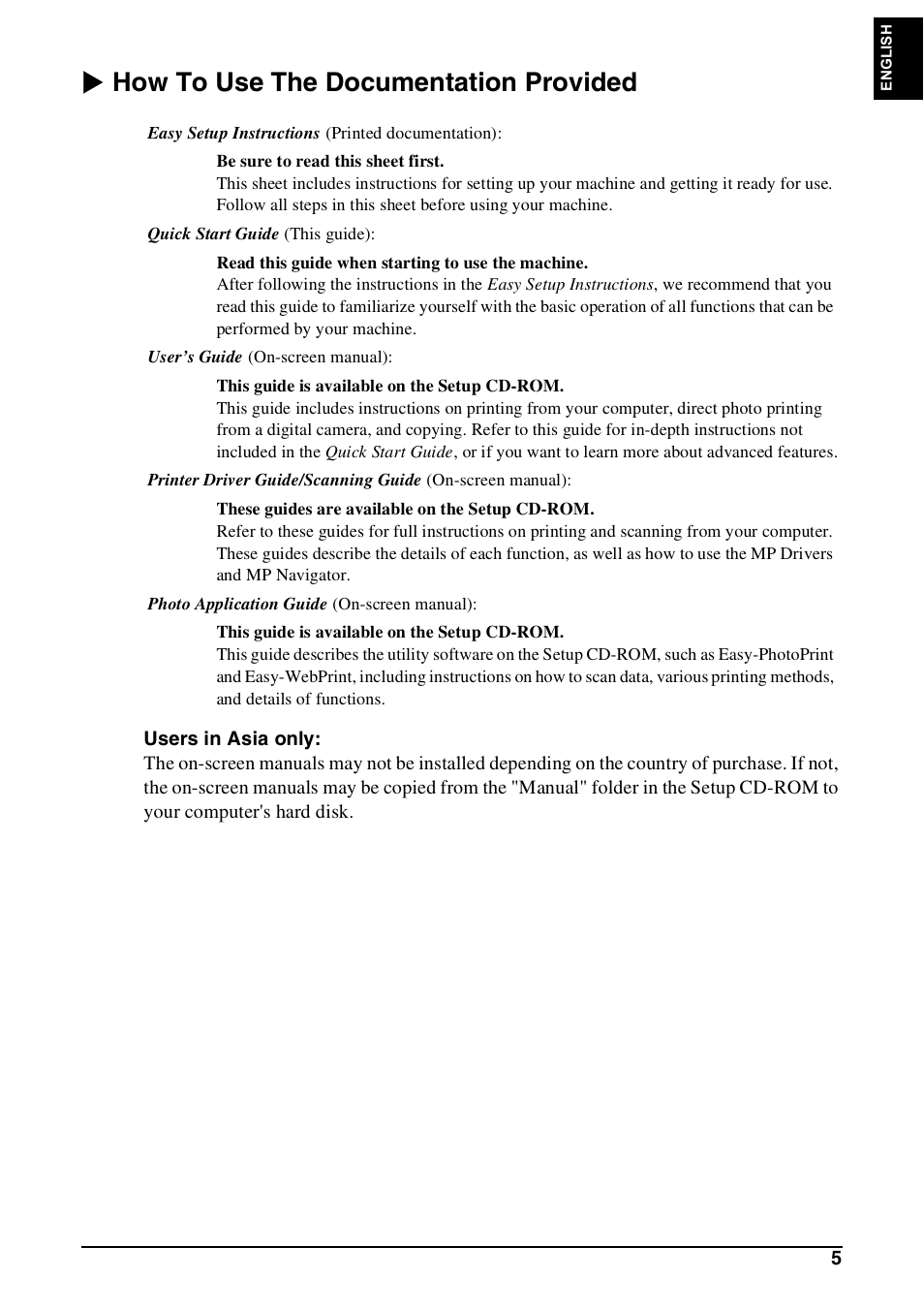 X how to use the documentation provided | Canon Pixma MP 190 User Manual | Page 7 / 396