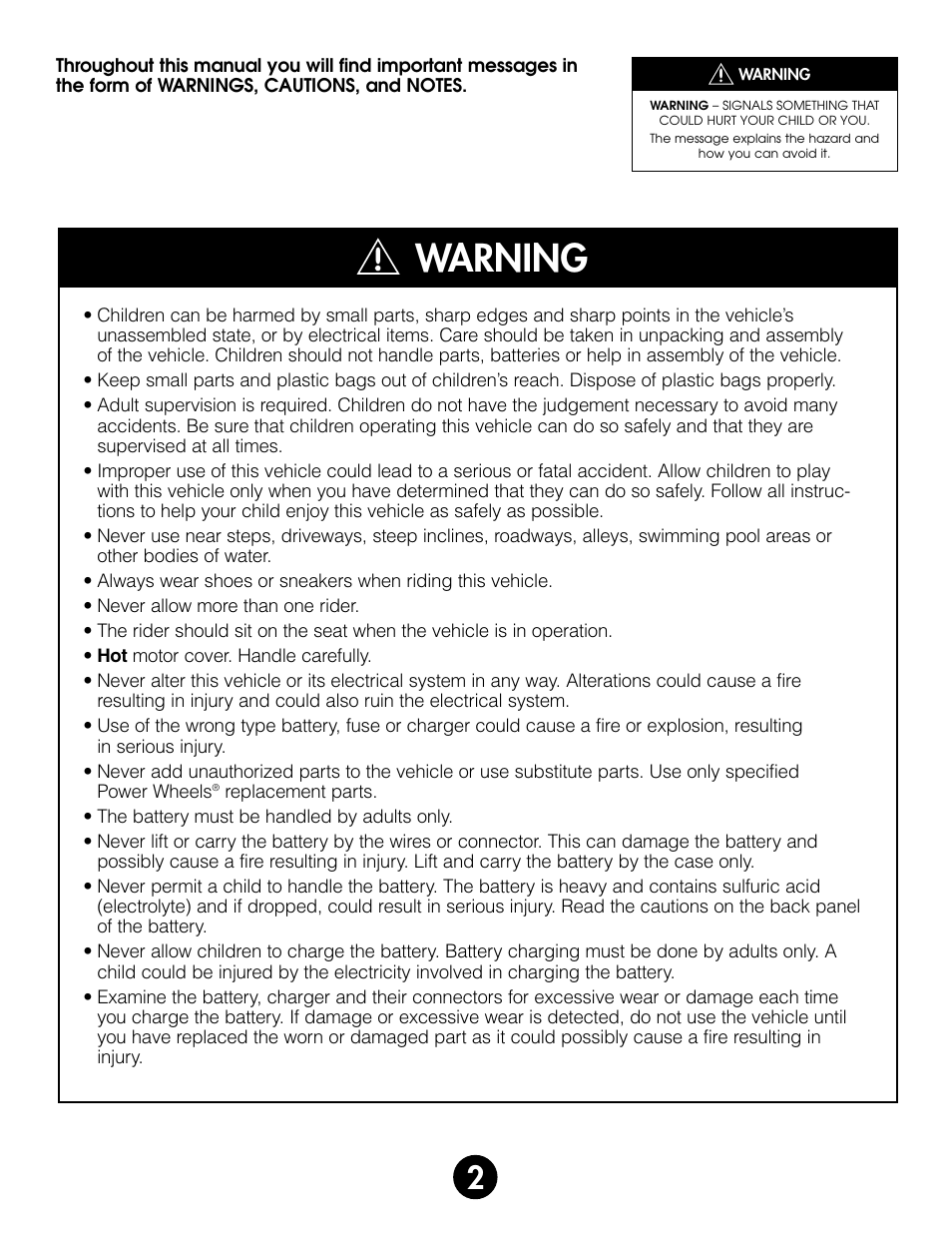 Warning | Fisher-Price BARBIE 76980 User Manual | Page 2 / 36