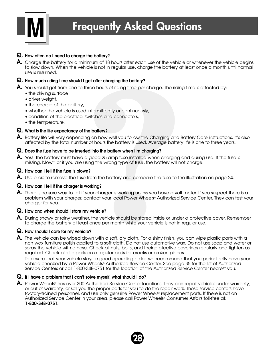 Frequently asked questions | Fisher-Price BARBIE 76980 User Manual | Page 28 / 36