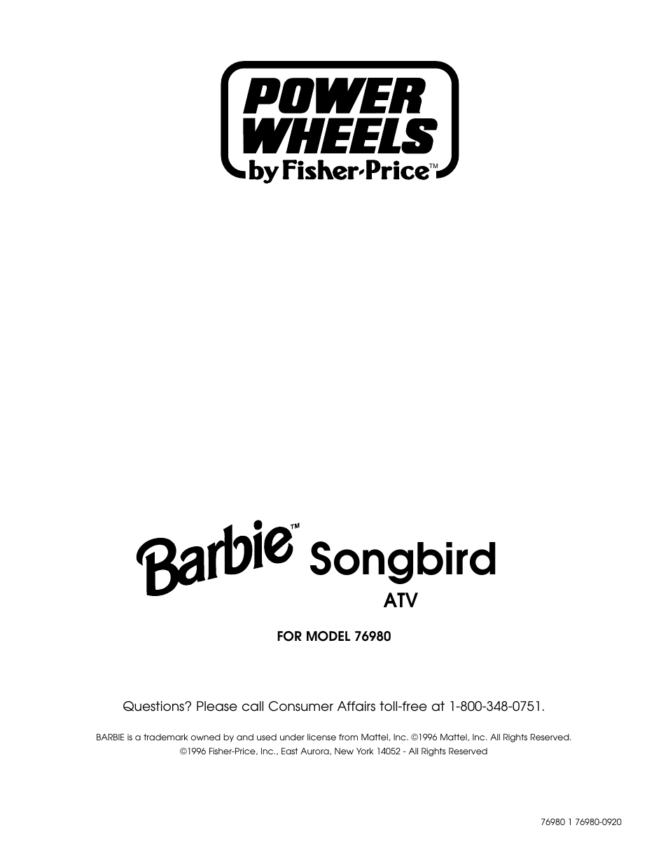 Songbird | Fisher-Price BARBIE 76980 User Manual | Page 36 / 36