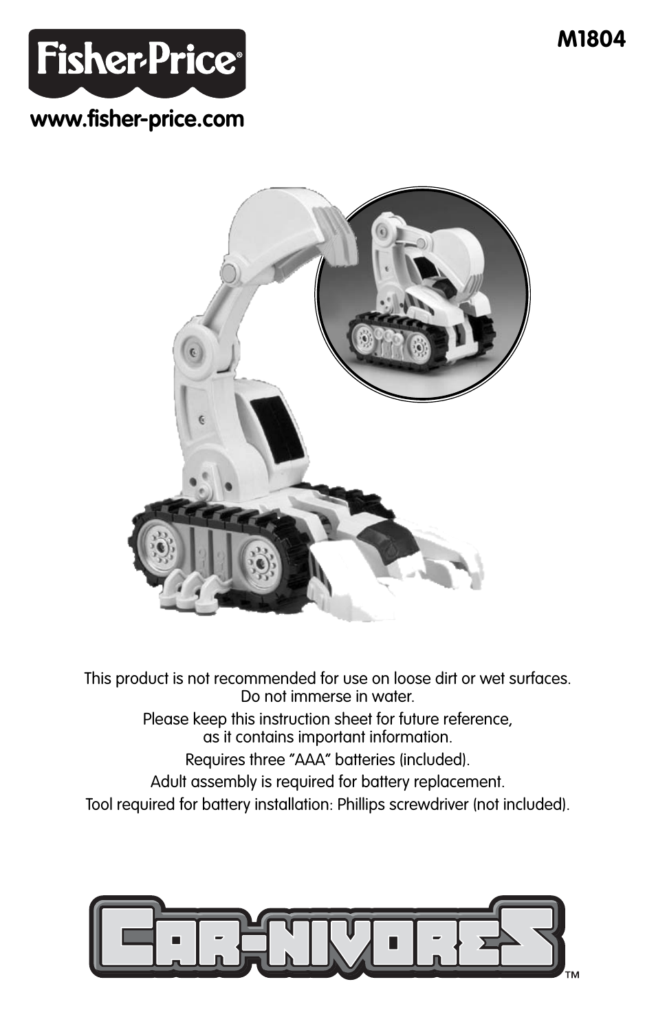 Fisher-Price CAR-NIVORES M1804 User Manual | 4 pages