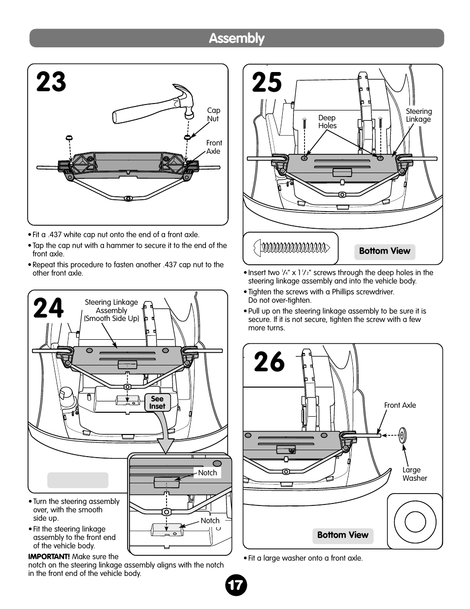 17 assembly | Fisher-Price VOLKSWAGEN 73510 User Manual | Page 17 / 36