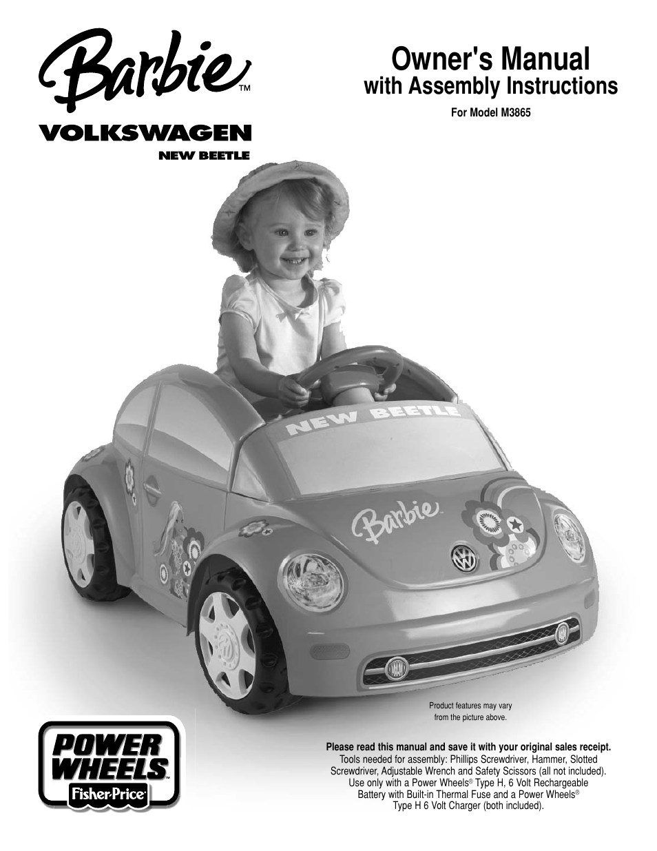 Fisher-Price VOLKWAGEN NEW BEATLE M3865 User Manual | 32 pages