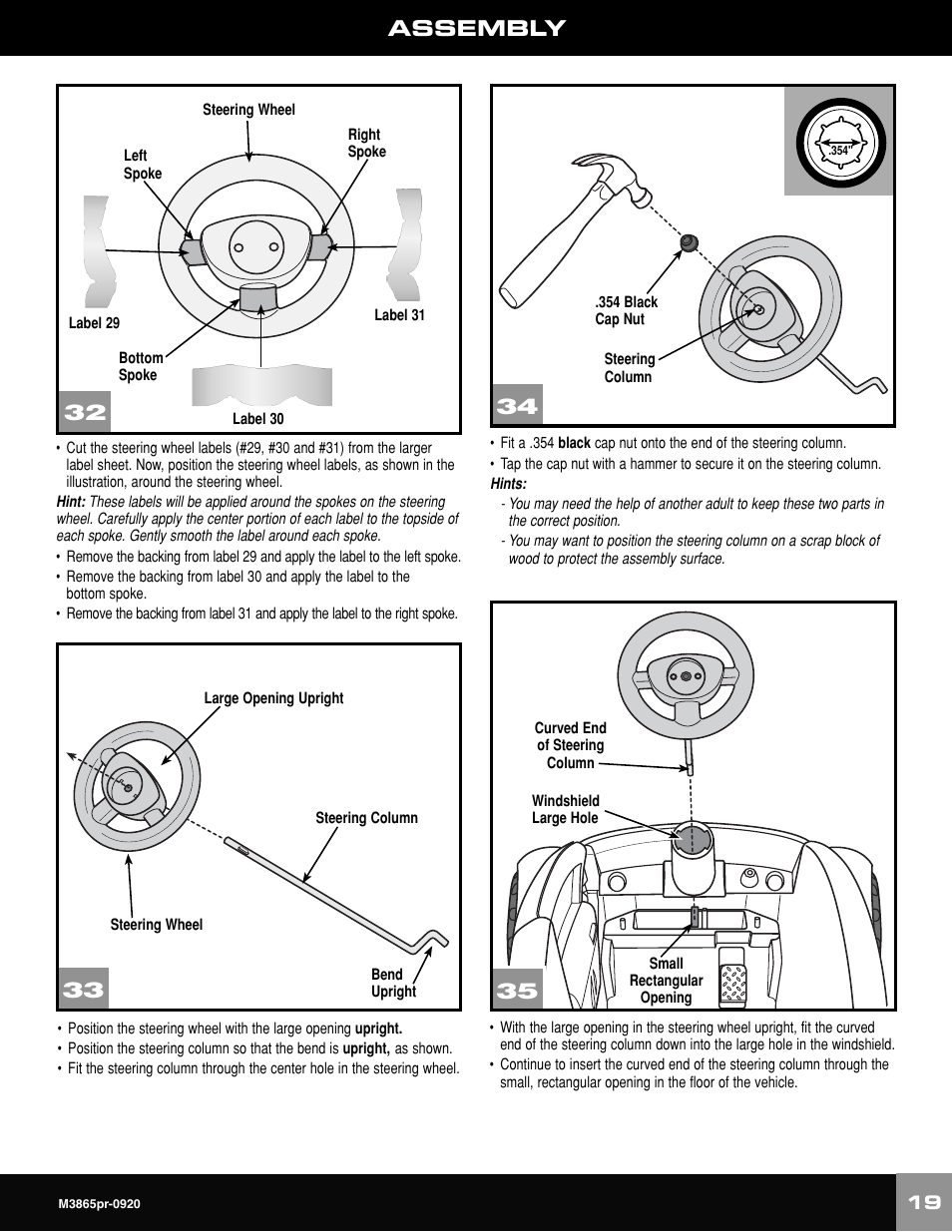 Assembly | Fisher-Price VOLKWAGEN NEW BEATLE M3865 User Manual | Page 19 / 32