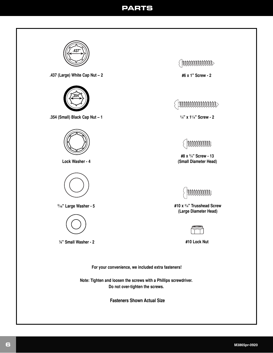 Parts | Fisher-Price VOLKWAGEN NEW BEATLE M3865 User Manual | Page 6 / 32