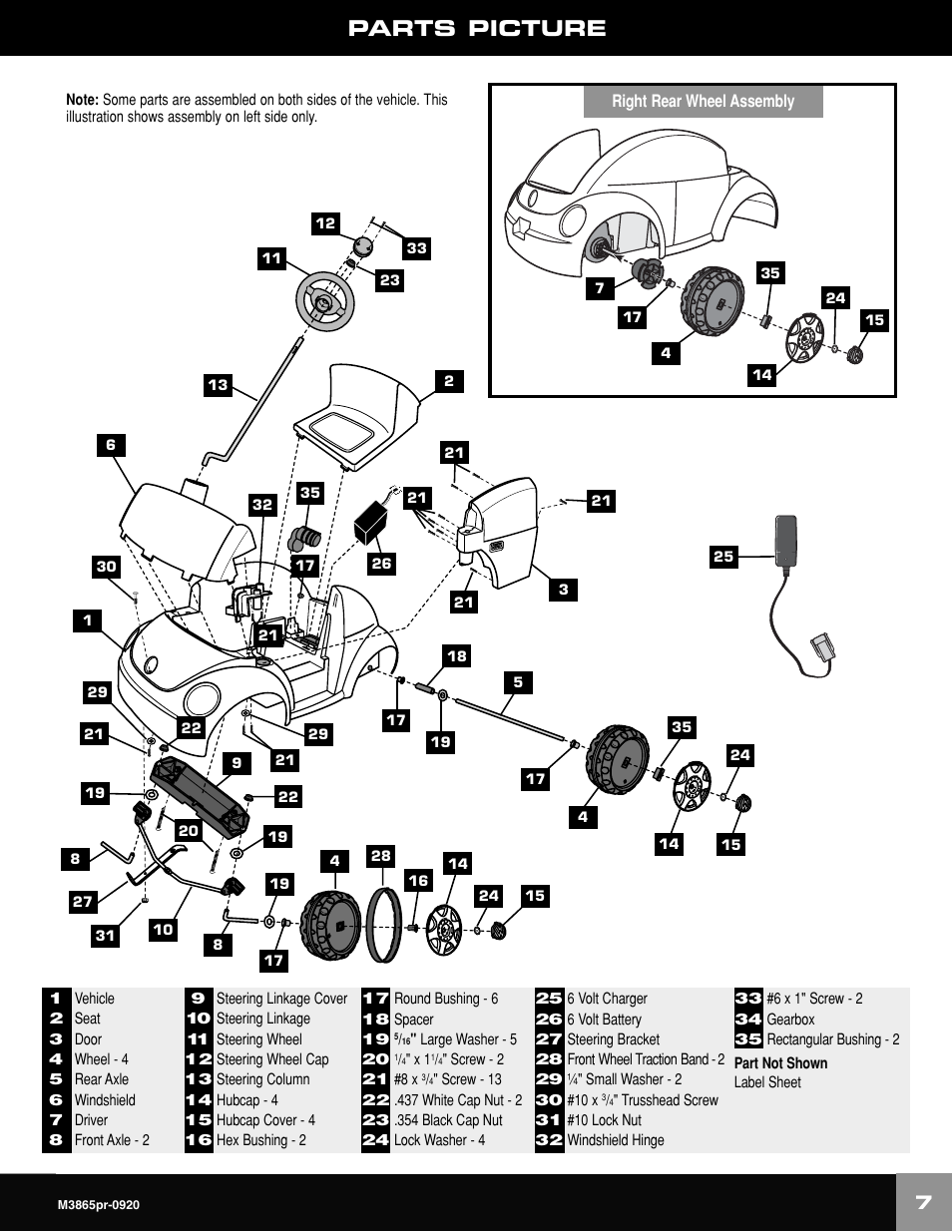 Fisher-Price VOLKWAGEN NEW BEATLE M3865 User Manual | Page 7 / 32