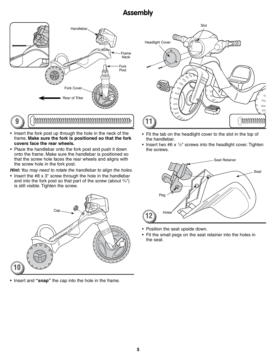 Assembly | Fisher-Price T8822 User Manual | Page 5 / 8