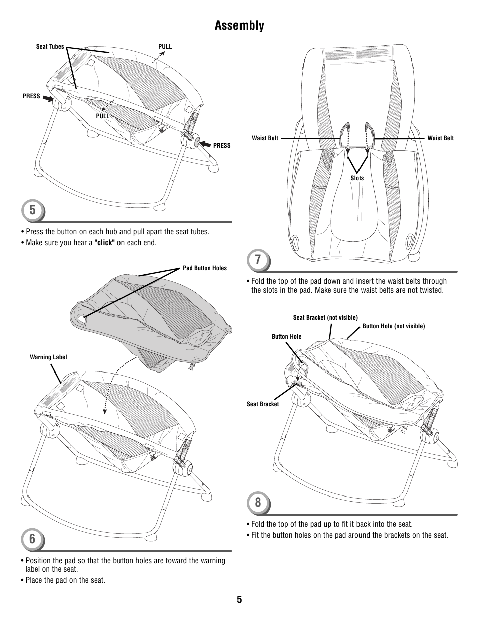 Assembly | Fisher-Price R6070 User Manual | Page 5 / 8