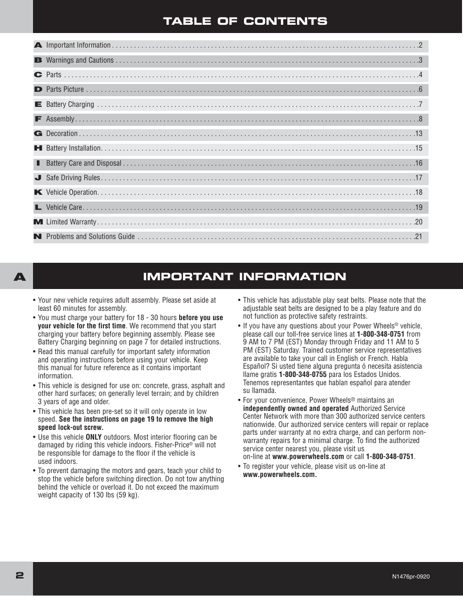 Fisher-Price JEEP RUBICON H4433 User Manual | Page 2 / 24