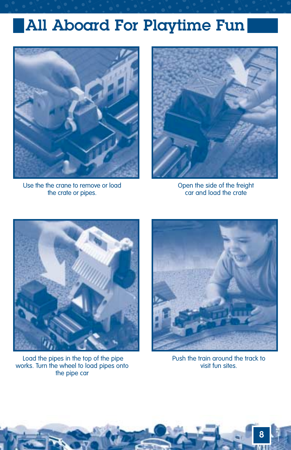 All aboard for playtime fun | Fisher-Price GEOTRAX C1857 User Manual | Page 7 / 8