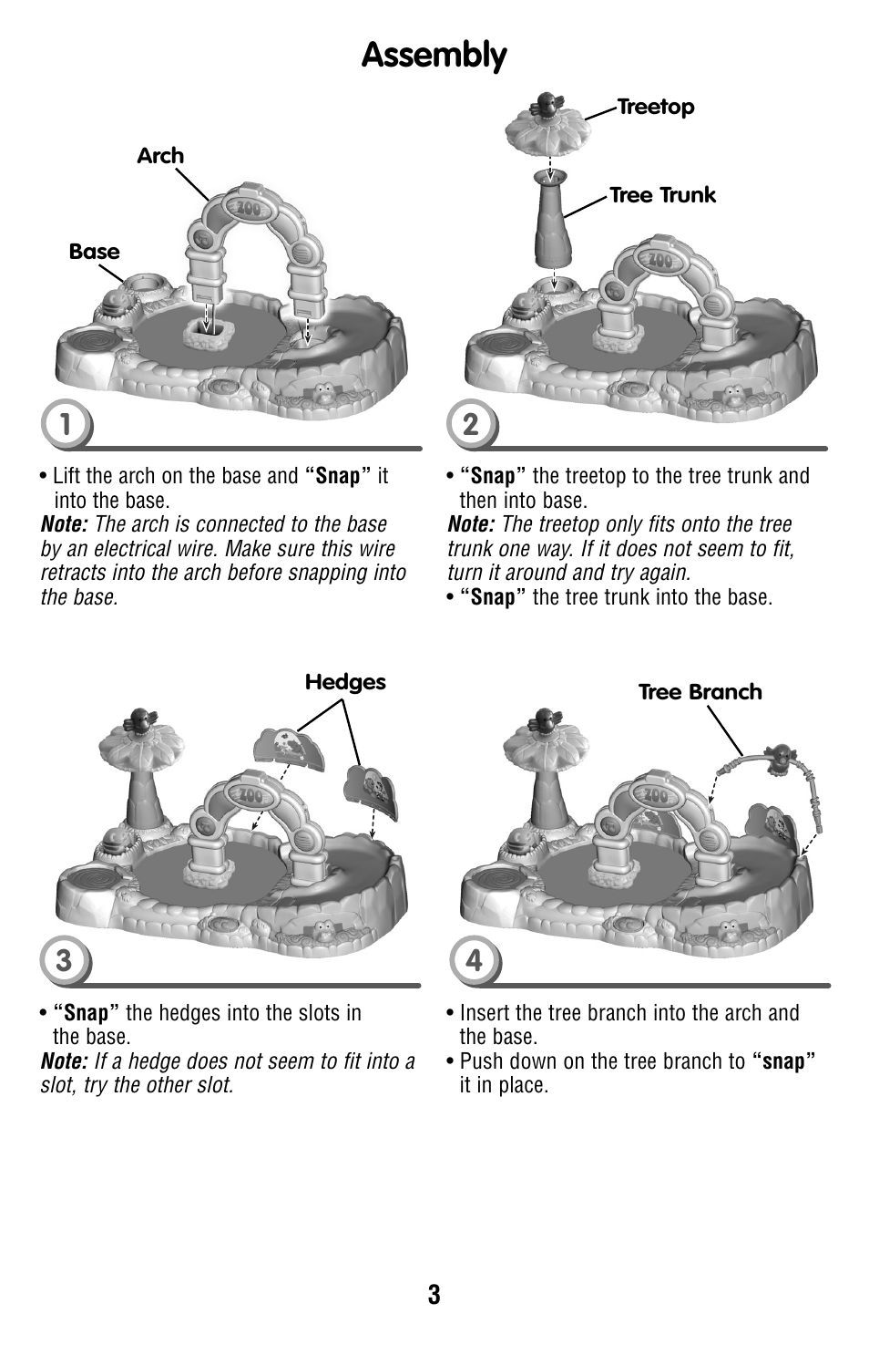 Assembly | Fisher-Price N1418 User Manual | Page 3 / 6