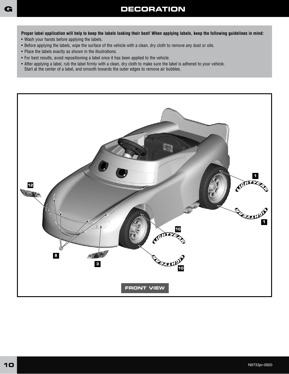 Decoration | Fisher-Price N9733 User Manual | Page 10 / 20