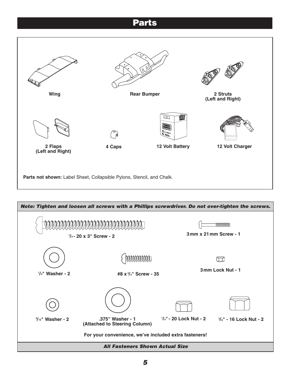 Parts | Fisher-Price DRIVEWAY RACER C0530 User Manual | Page 5 / 28