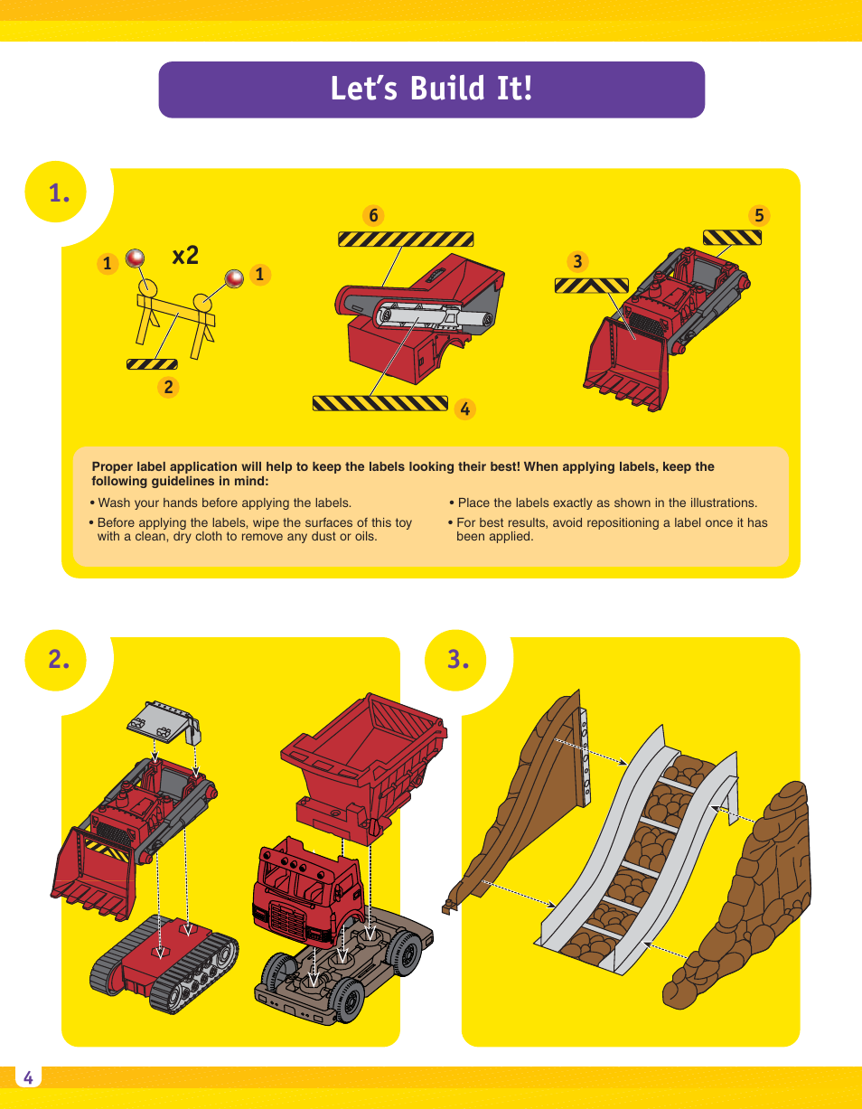 Let’s build it | Fisher-Price IMAGINEXT B1837 User Manual | Page 4 / 12