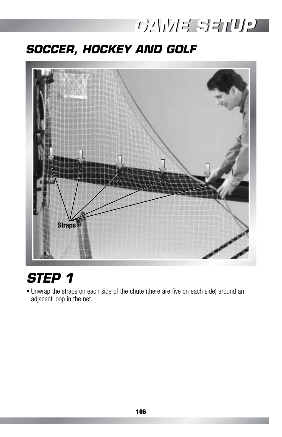Game setup, Step 1 | Fisher-Price GAMESTATION C4492 User Manual | Page 107 / 140