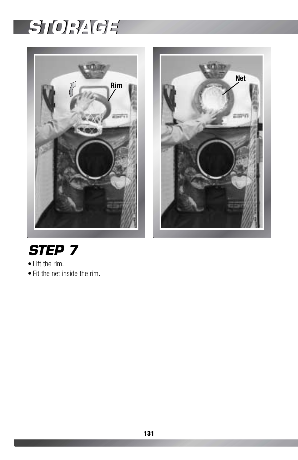 Storage, Step 7 | Fisher-Price GAMESTATION C4492 User Manual | Page 132 / 140
