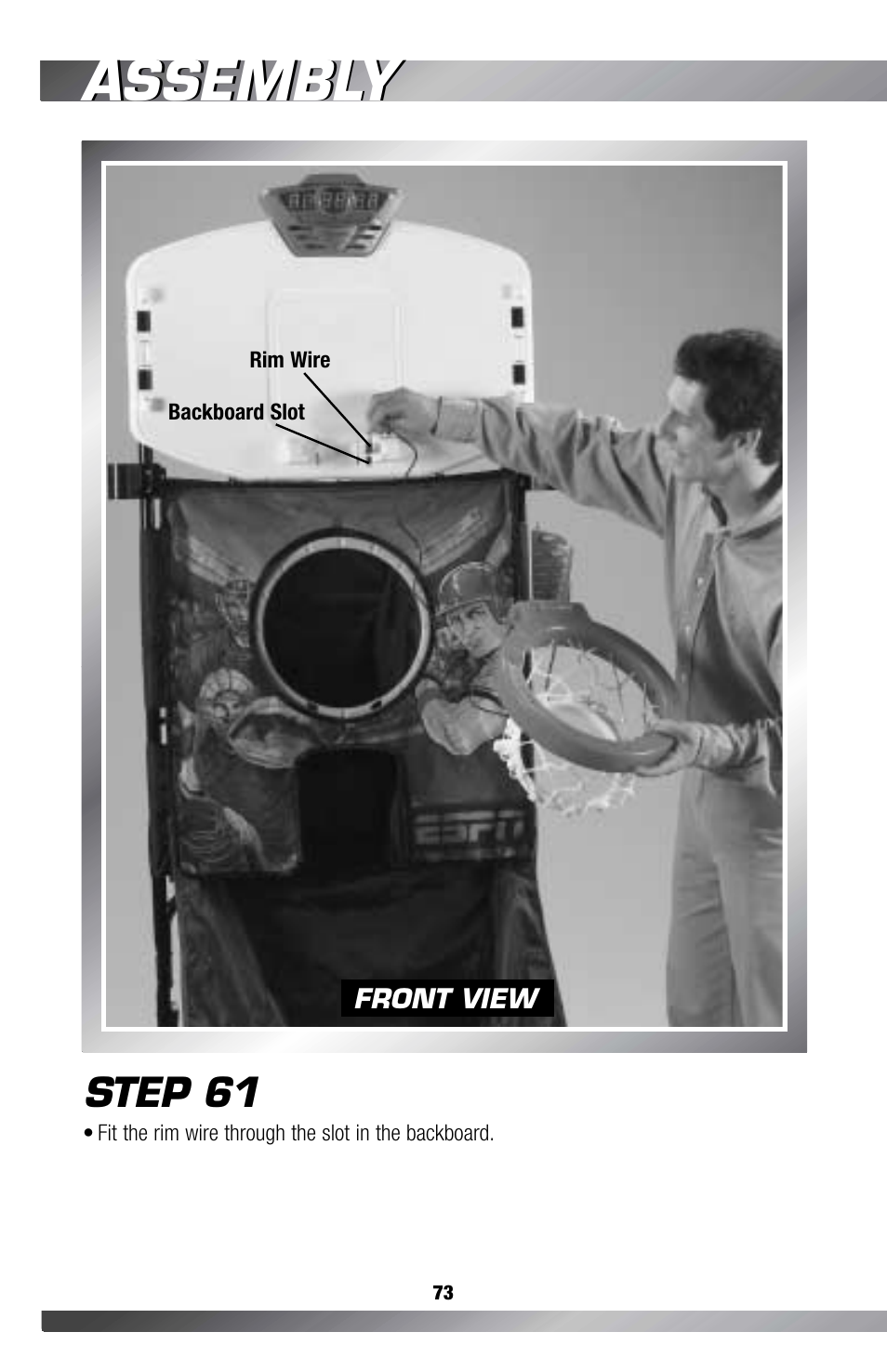 Assembly, Step 61 | Fisher-Price GAMESTATION C4492 User Manual | Page 74 / 140