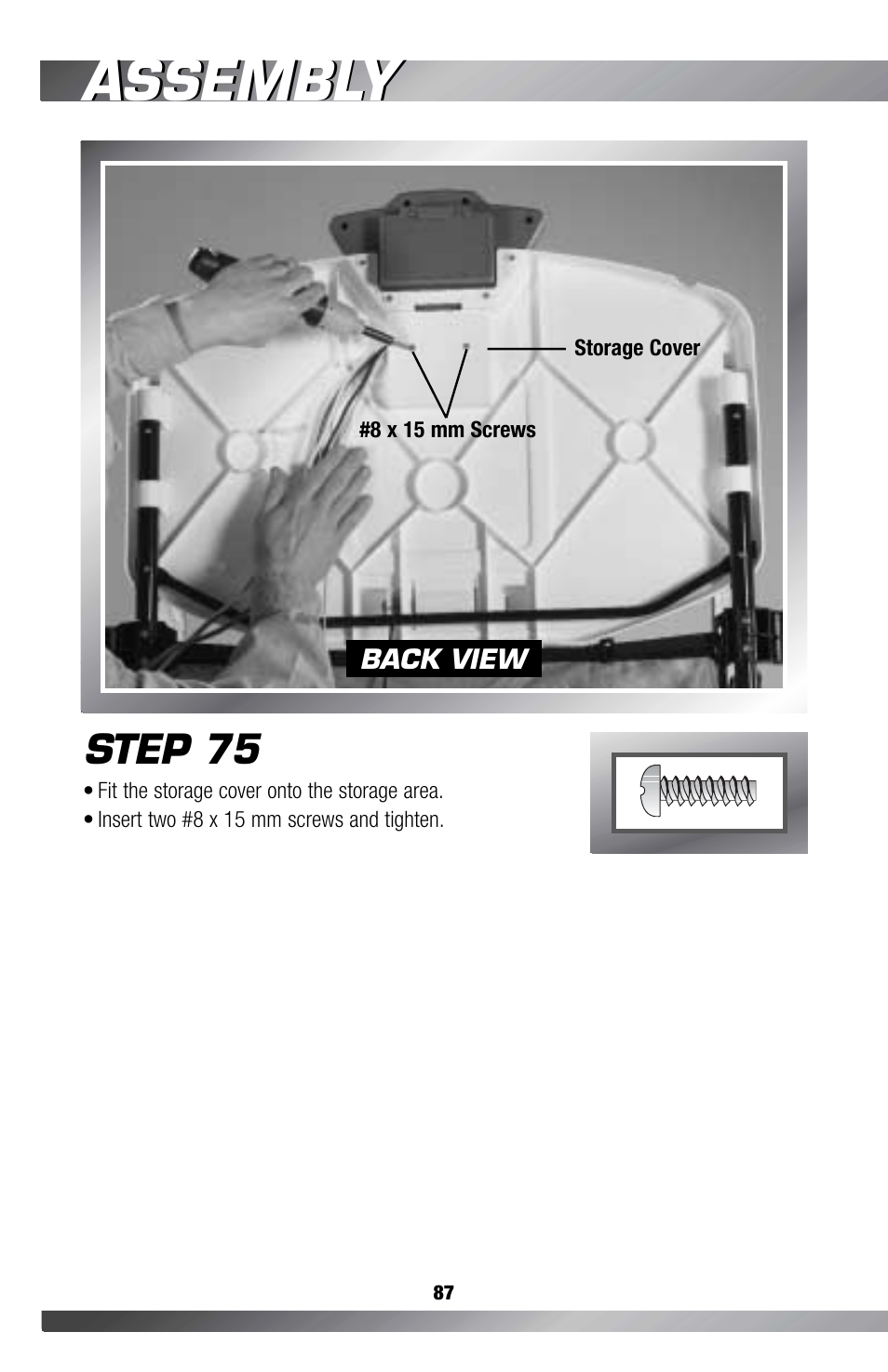 Assembly, Step 75 | Fisher-Price GAMESTATION C4492 User Manual | Page 88 / 140