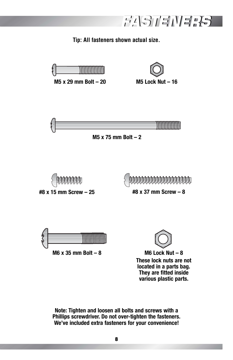 Fasteners | Fisher-Price GAMESTATION C4492 User Manual | Page 9 / 140