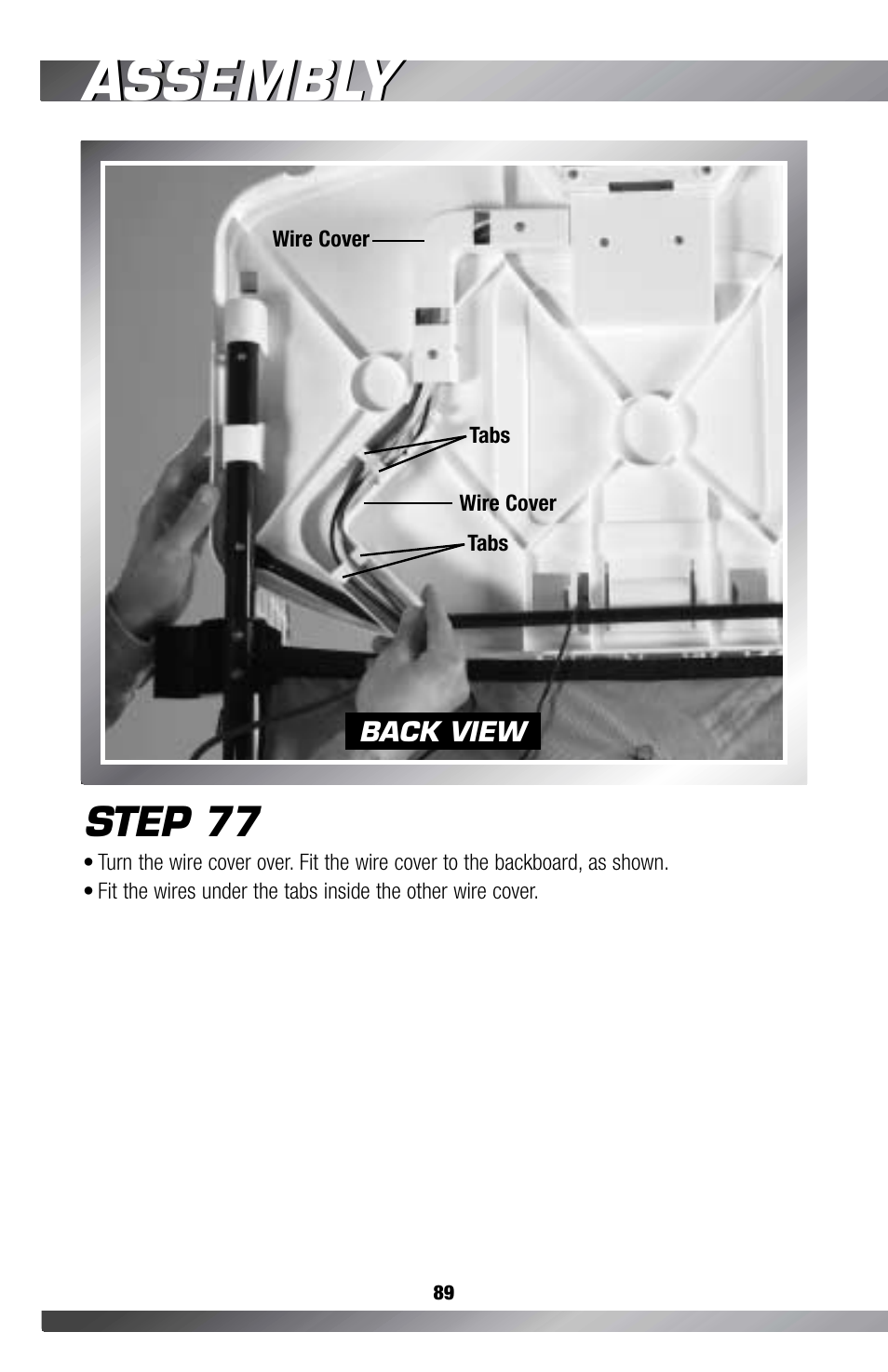 Assembly, Step 77 | Fisher-Price GAMESTATION C4492 User Manual | Page 90 / 140