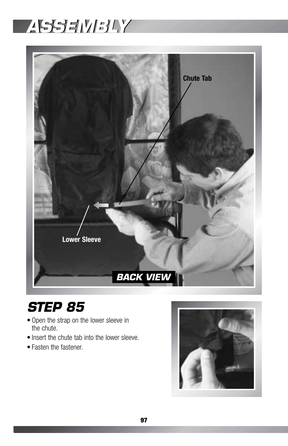 Assembly, Step 85 | Fisher-Price GAMESTATION C4492 User Manual | Page 98 / 140