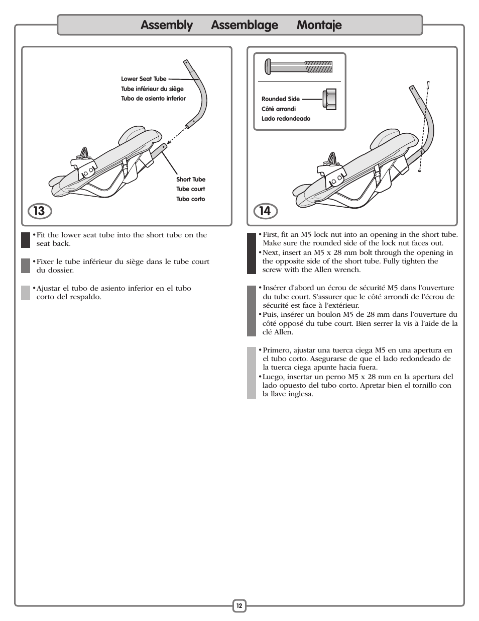 Assembly assemblage montaje | Fisher-Price P0097 User Manual | Page 12 / 24