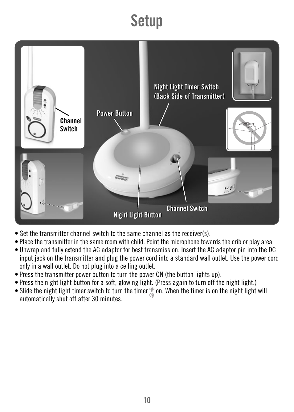 Setup | Fisher-Price T4838 User Manual | Page 10 / 16