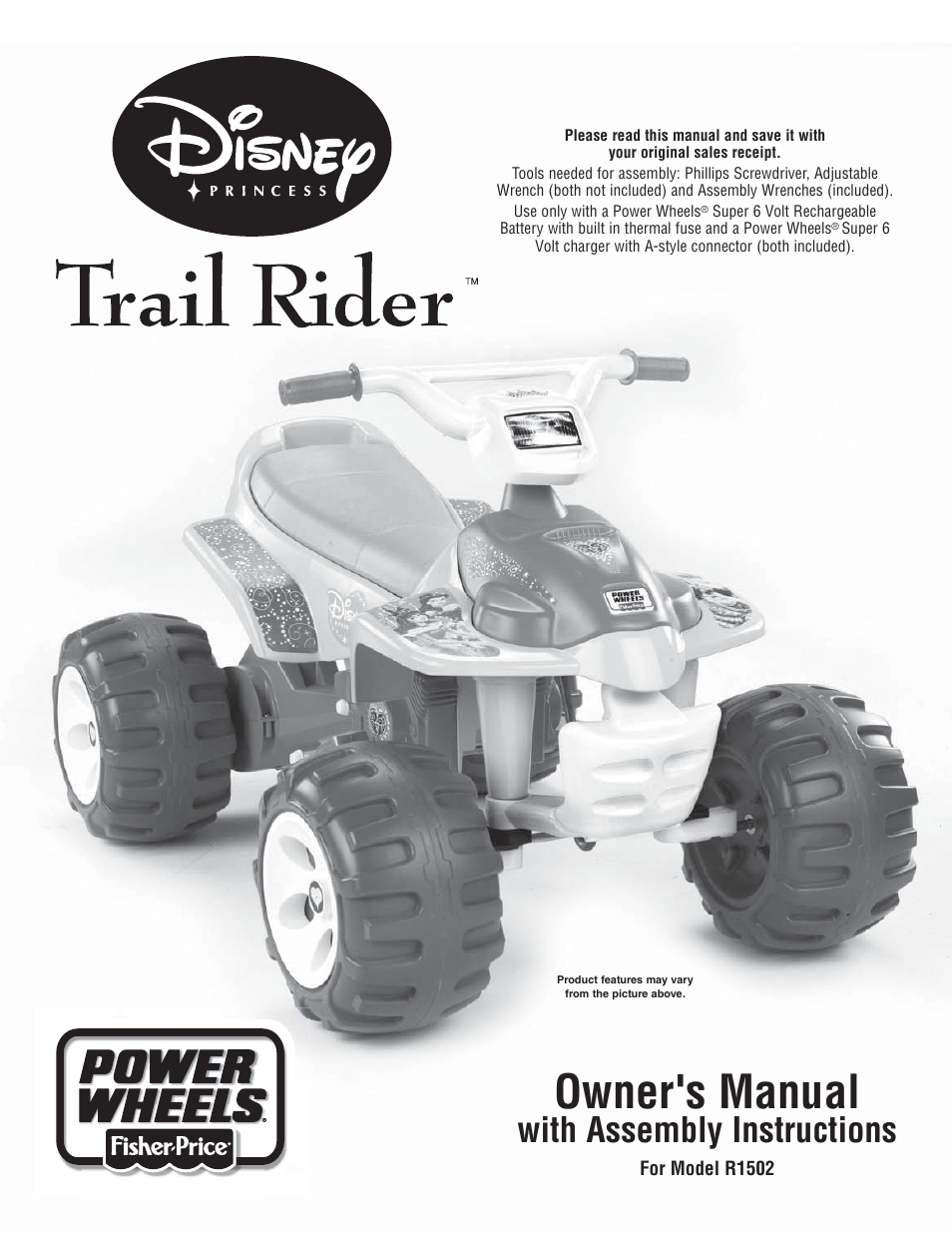 Fisher-Price TRAIL RAIDER R1502 User Manual | 24 pages