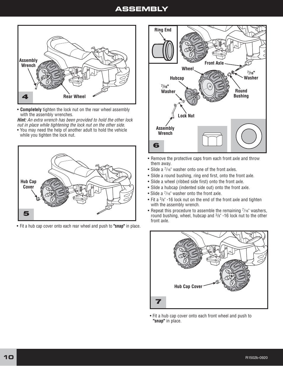 Assembly 6 7 | Fisher-Price TRAIL RAIDER R1502 User Manual | Page 10 / 24