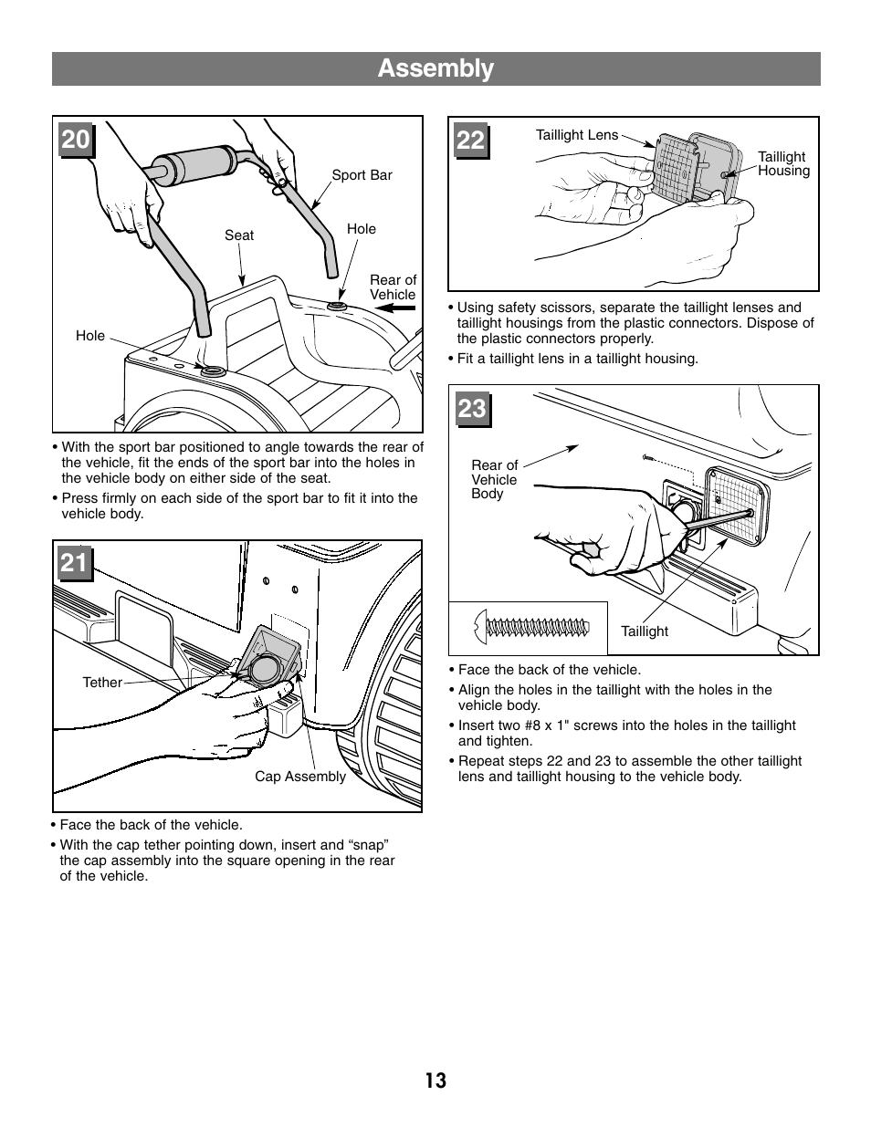 Assembly | Fisher-Price C0727 User Manual | Page 13 / 24